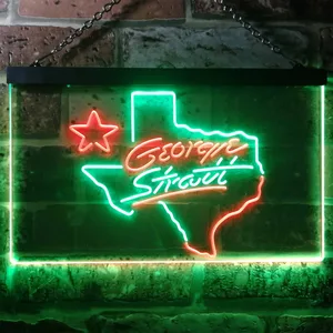 George Strait Name Neon-Like LED Sign