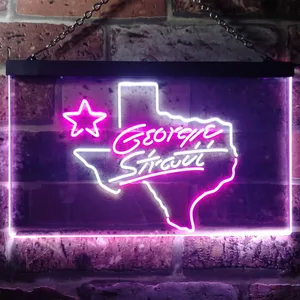 George Strait Name Neon-Like LED Sign