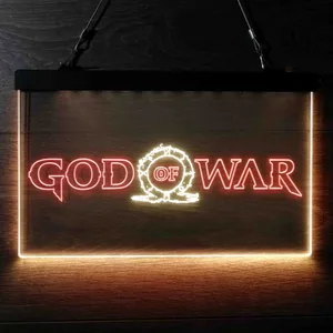 God Of War Banner Neon-Like LED Sign