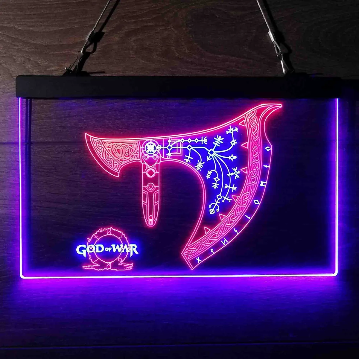 God Of War Leviathan Axe Neon-Like LED Sign