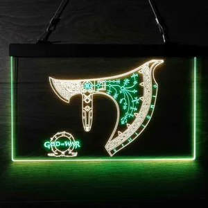 God Of War Leviathan Axe Neon-Like LED Sign