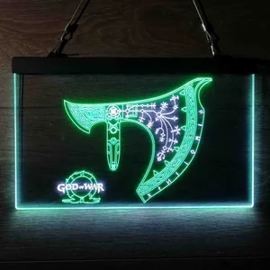 God Of War Leviathan Axe Neon-Like LED Sign