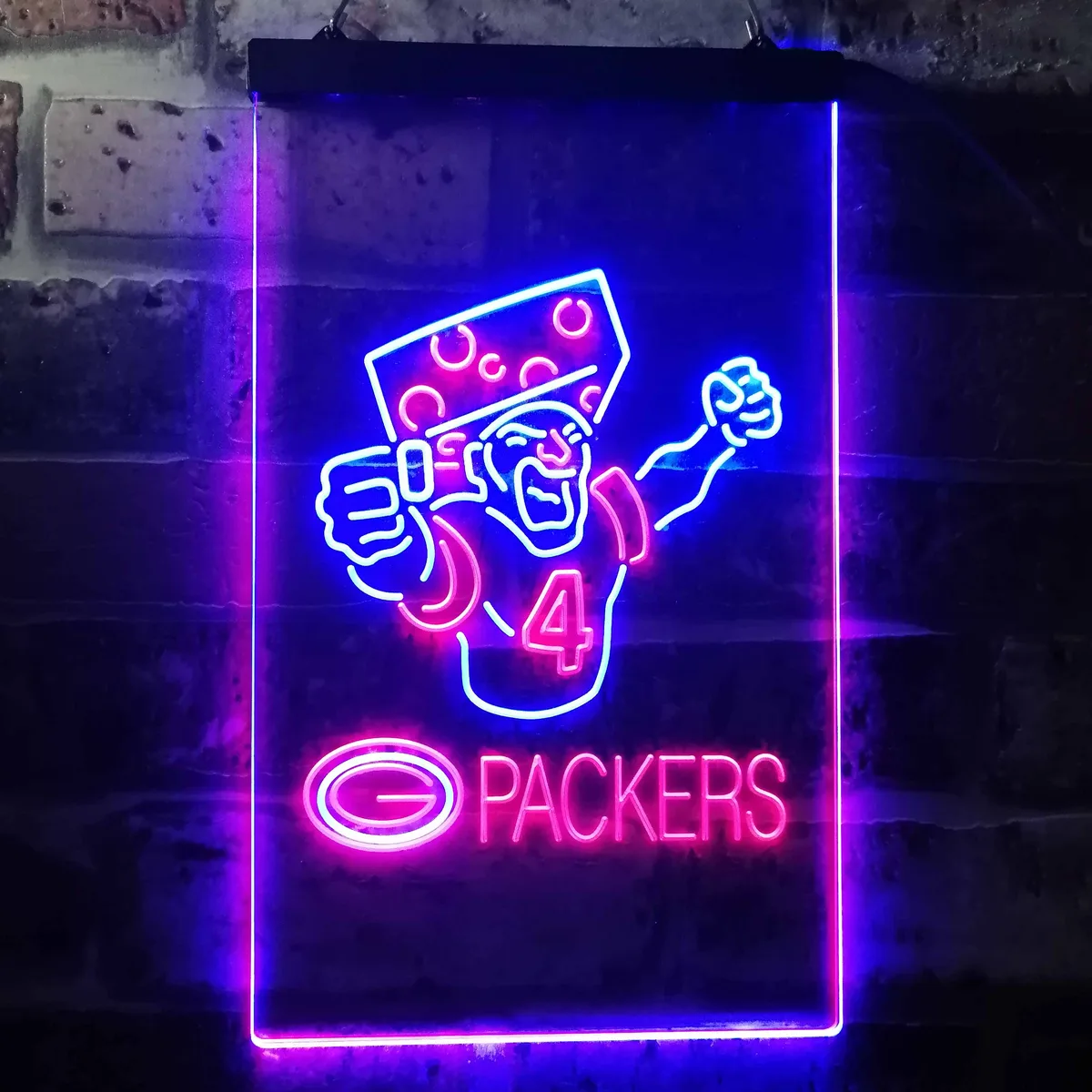 Green Bay Packers #4 Brett Favre Neon-Like LED Sign