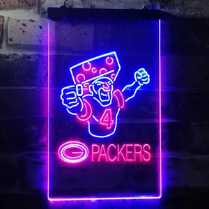 Green Bay Packers #4 Brett Favre Neon-Like LED Sign