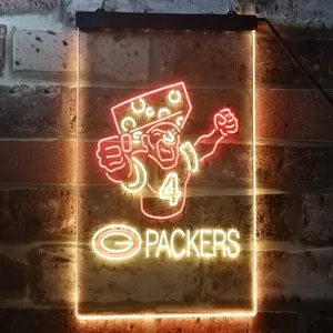 Green Bay Packers #4 Brett Favre Neon-Like LED Sign