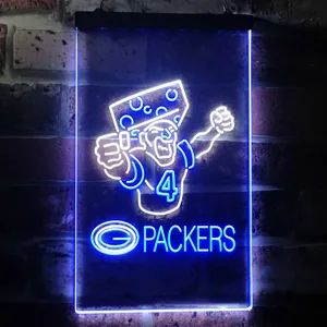 Green Bay Packers #4 Brett Favre Neon-Like LED Sign