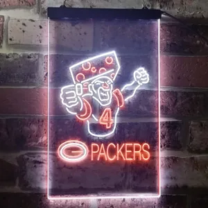 Green Bay Packers #4 Brett Favre Neon-Like LED Sign