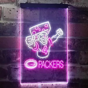 Green Bay Packers #4 Brett Favre Neon-Like LED Sign