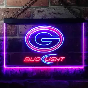 Green Bay Packers Bud Light Neon-Like LED Sign