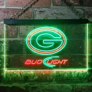 Green Bay Packers Bud Light Neon-Like LED Sign