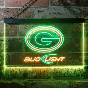Green Bay Packers Bud Light Neon-Like LED Sign