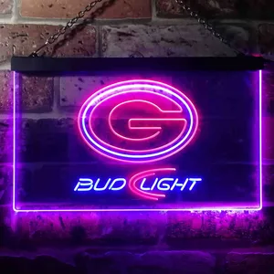 Green Bay Packers Bud Light Neon-Like LED Sign