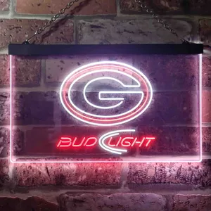 Green Bay Packers Bud Light Neon-Like LED Sign