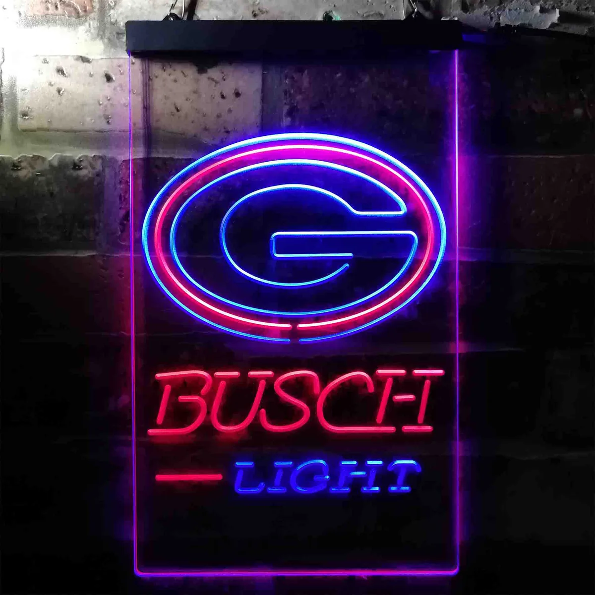 Green Bay Packers Busch Light 2 Neon-Like LED Sign