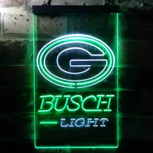 Green Bay Packers Busch Light 2 Neon-Like LED Sign
