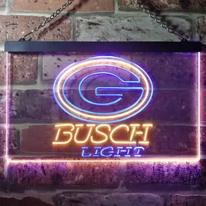Green Bay Packers Busch Light Neon-Like LED Sign