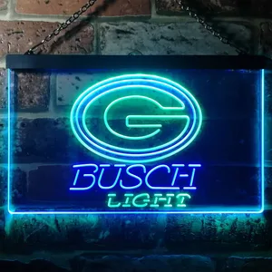 Green Bay Packers Busch Light Neon-Like LED Sign