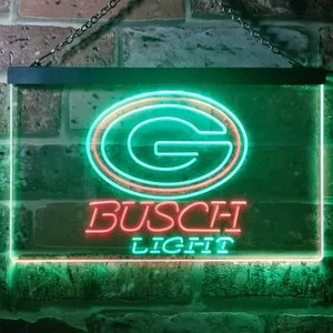Green Bay Packers Busch Light Neon-Like LED Sign
