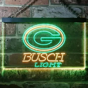 Green Bay Packers Busch Light Neon-Like LED Sign