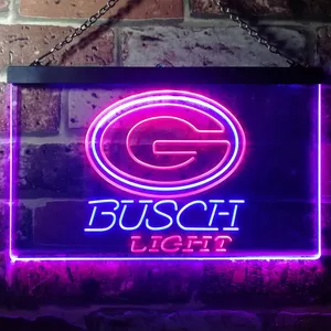 Green Bay Packers Busch Light Neon-Like LED Sign