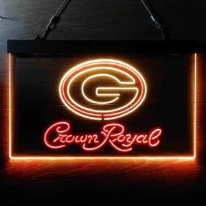 Green Bay Packers Crown Royal Neon-Like LED Sign