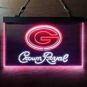 Green Bay Packers Crown Royal Neon-Like LED Sign