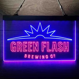 Green Flash Brewing Co. Logo Neon-Like LED Sign