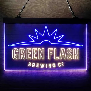 Green Flash Brewing Co. Logo Neon-Like LED Sign