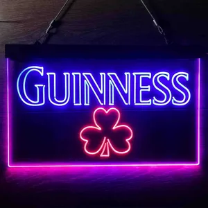 Guiness Shamrock Neon-Like LED Sign