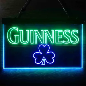Guiness Shamrock Neon-Like LED Sign