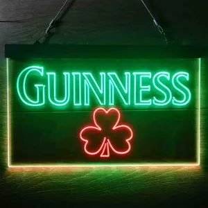 Guiness Shamrock Neon-Like LED Sign