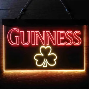Guiness Shamrock Neon-Like LED Sign