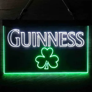 Guiness Shamrock Neon-Like LED Sign