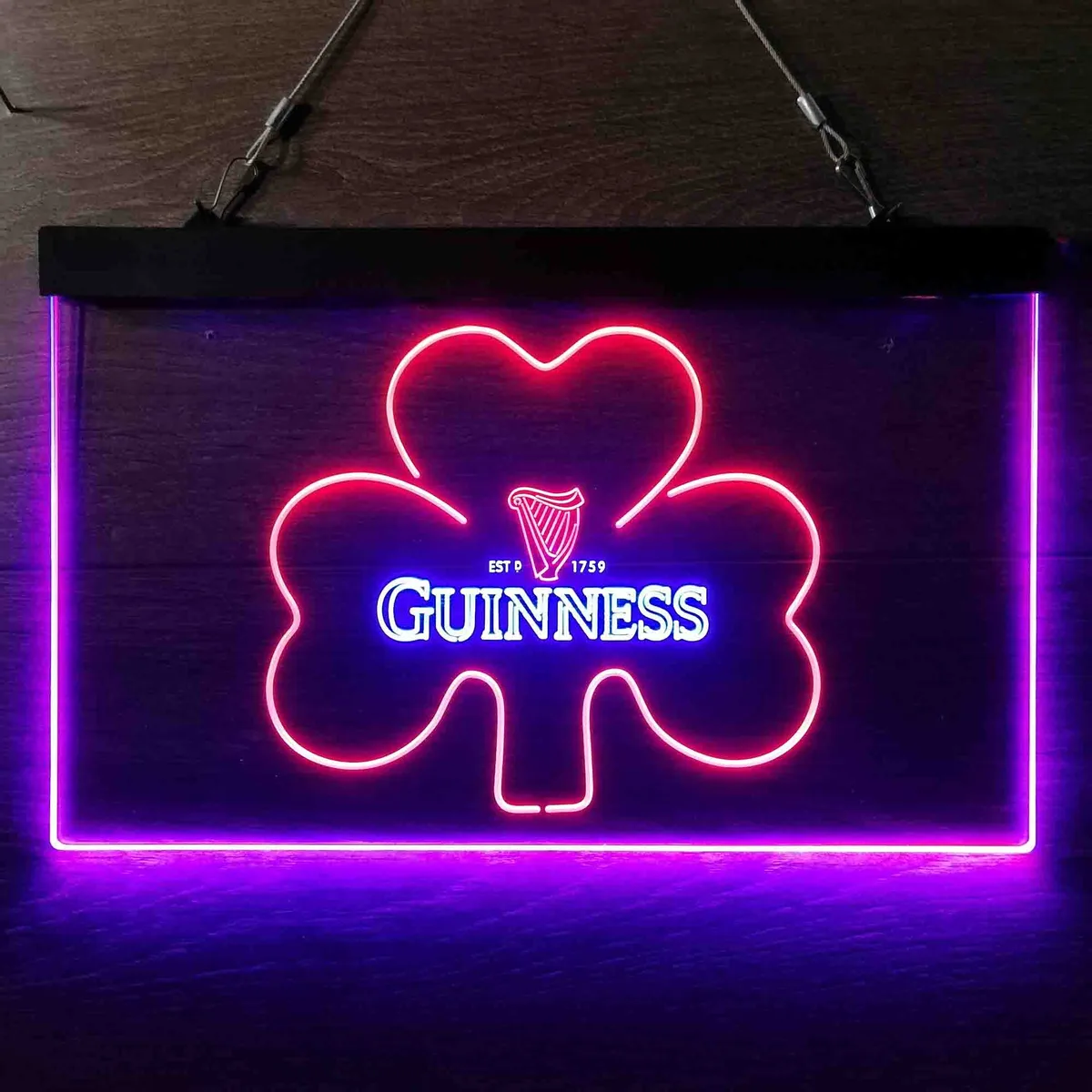 Guinness Clover Leaf Neon-Like LED Sign