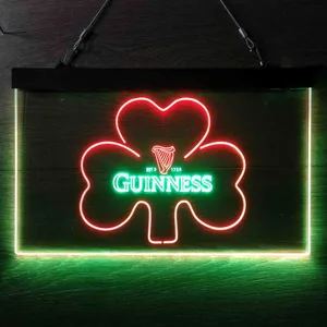 Guinness Clover Leaf Neon-Like LED Sign