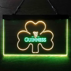 Guinness Clover Leaf Neon-Like LED Sign