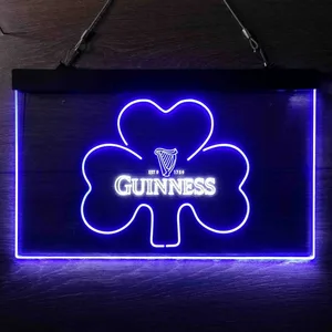 Guinness Clover Leaf Neon-Like LED Sign