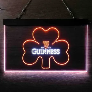 Guinness Clover Leaf Neon-Like LED Sign
