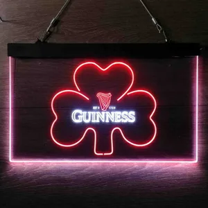 Guinness Clover Leaf Neon-Like LED Sign