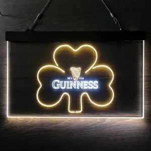 Guinness Clover Leaf Neon-Like LED Sign