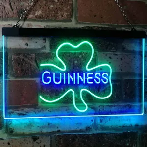 Guinness Shamrock Neon-Like LED Sign