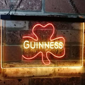 Guinness Shamrock Neon-Like LED Sign