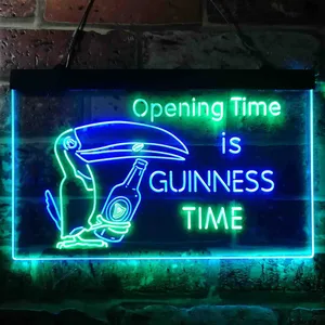 Guinness Toucan Bottle Neon-Like LED Sign