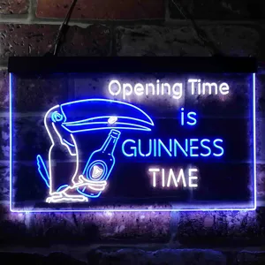 Guinness Toucan Bottle Neon-Like LED Sign