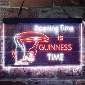 Guinness Toucan Bottle Neon-Like LED Sign