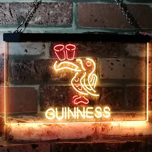 Guinness Toucan Glasses Neon-Like LED Sign