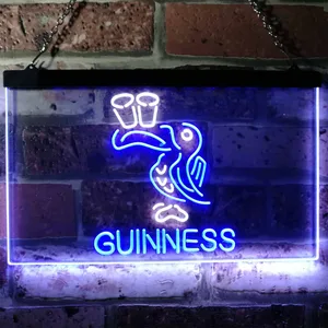 Guinness Toucan Glasses Neon-Like LED Sign