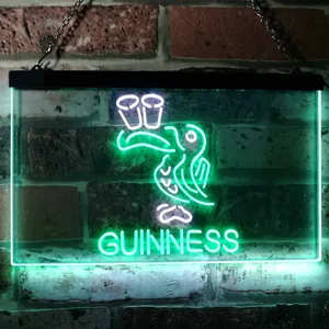 Guinness Toucan Glasses Neon-Like LED Sign