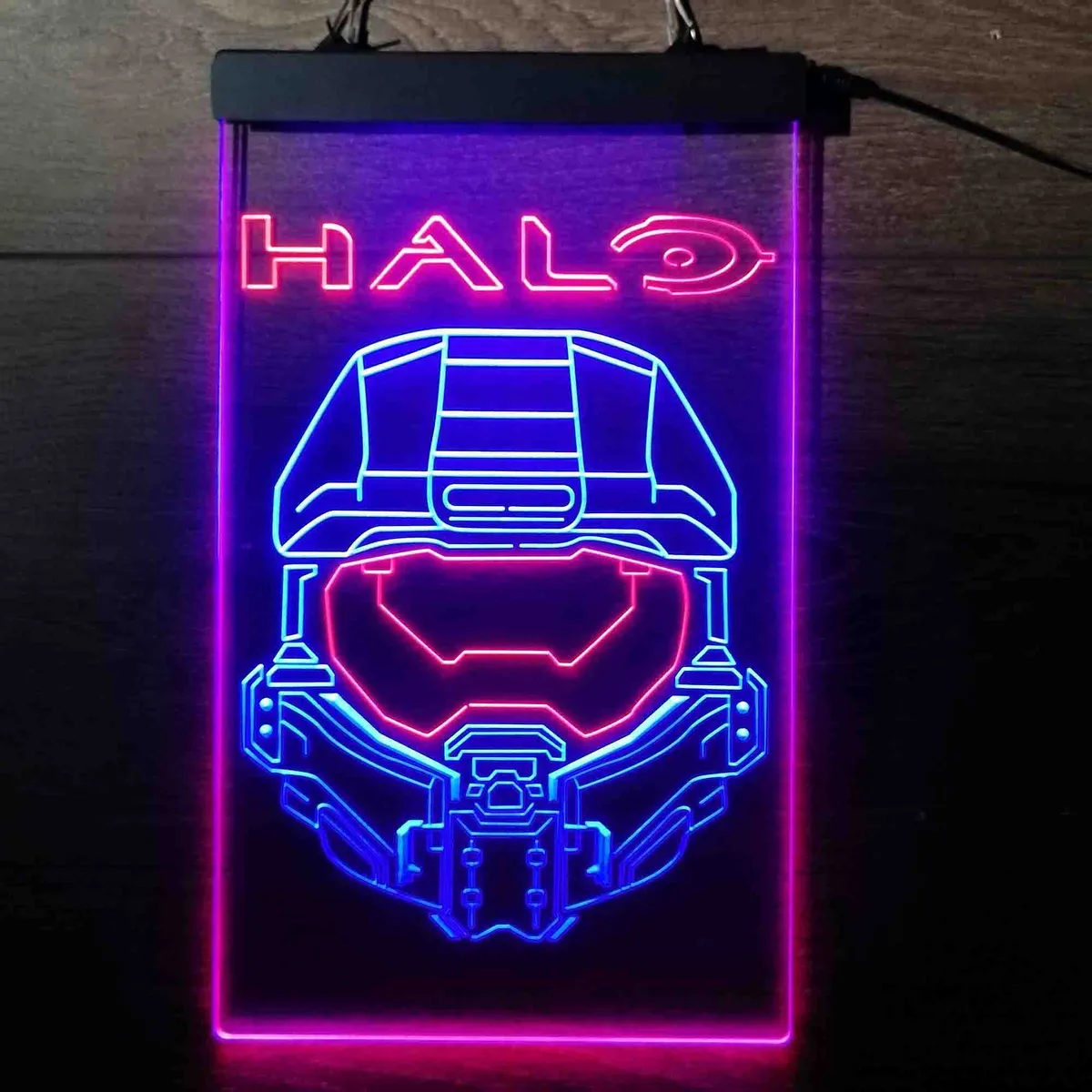 Halo Infinite Master Chief Helmet Neon-Like LED Sign