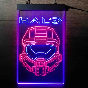 Halo Infinite Master Chief Helmet Neon-Like LED Sign